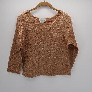 She's All That Scoop Neck Long Sleeve Crop Top